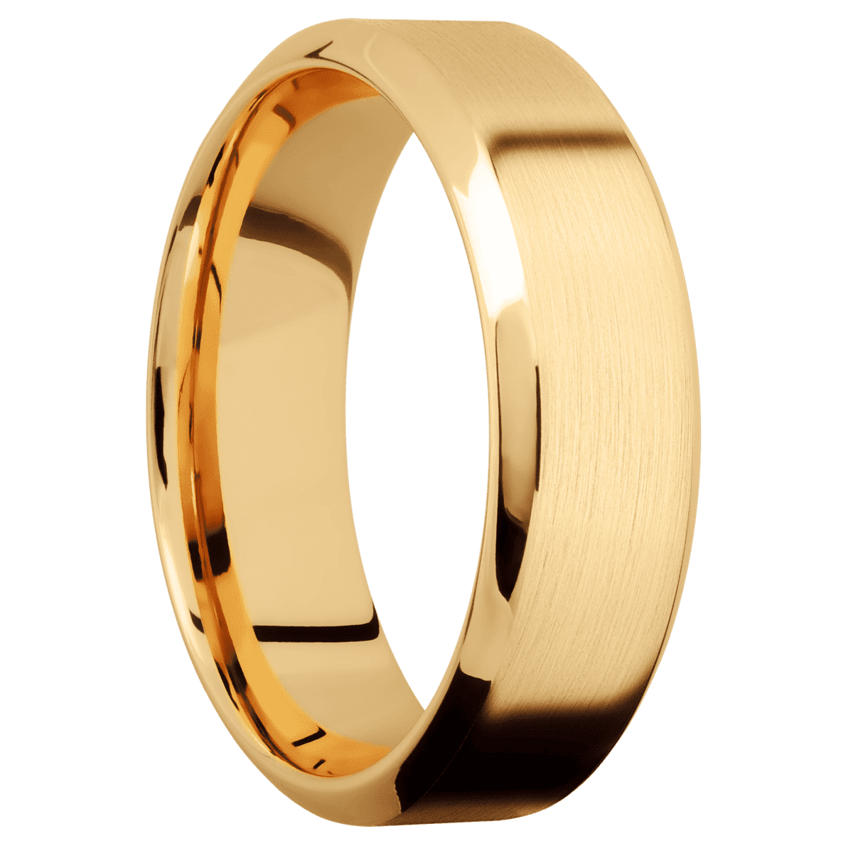 14K Yellow Gold + Satin , Polish Finish