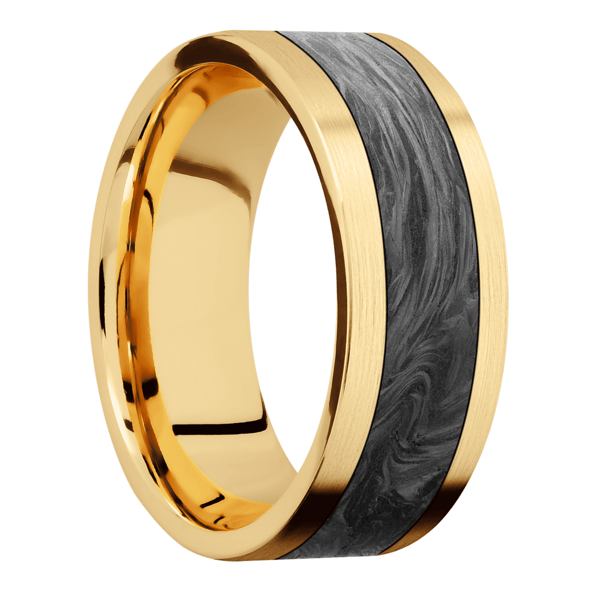 14K Yellow Gold + Satin Finish