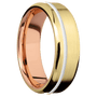14K Yellow Gold + Satin , Polish Finish + 14K Rose Gold