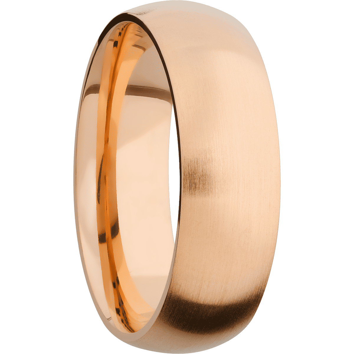 14K Rose Gold + Satin Finish