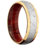 14K Yellow Gold + Rockpolish Finish + Red Heart