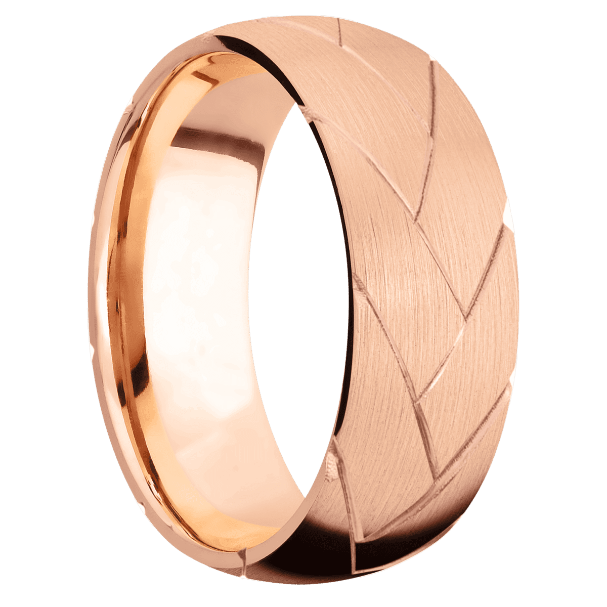 10K Rose Gold + Satin Finish