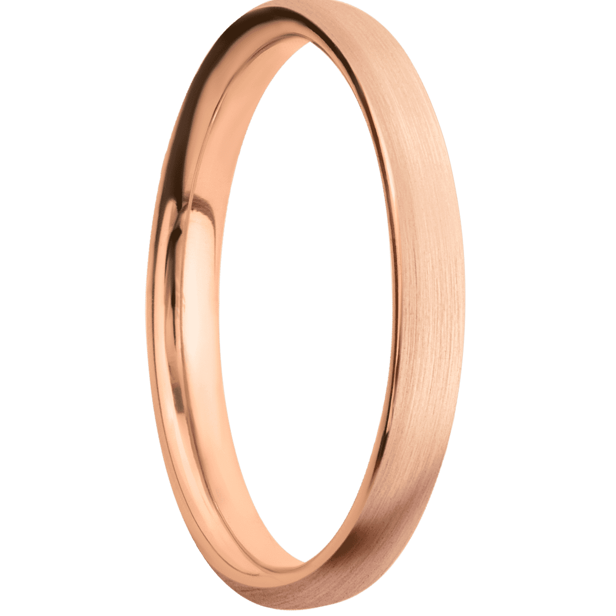 10K Rose Gold + Satin Finish