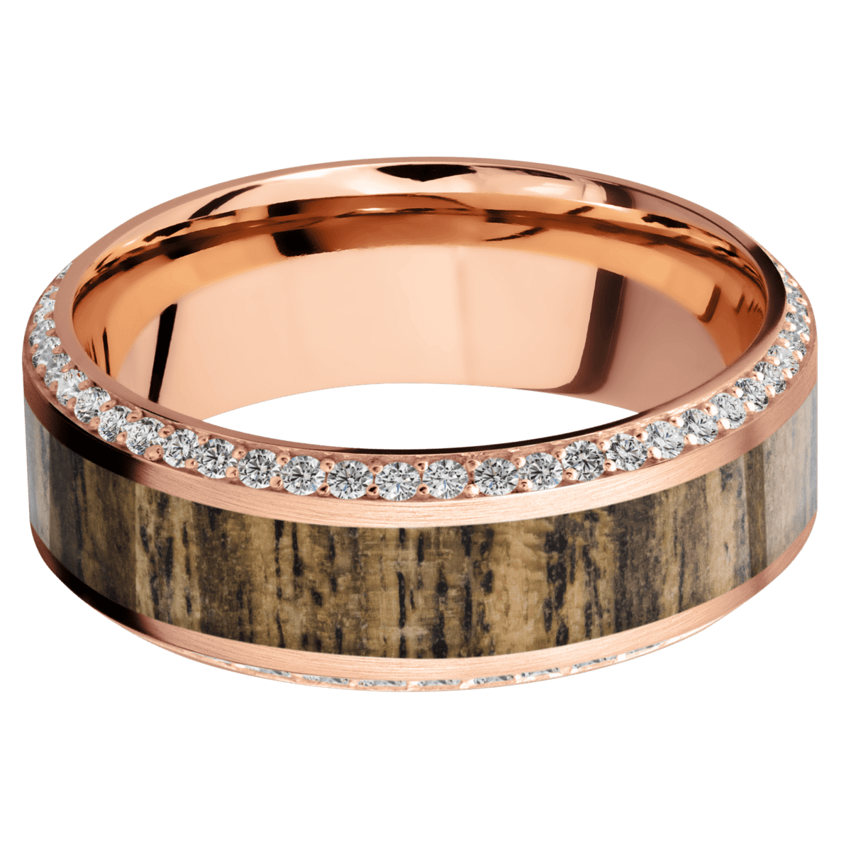 14K Rose Gold + Satin , Polish Finish