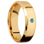 14K Yellow Gold + Satin , Polish Finish