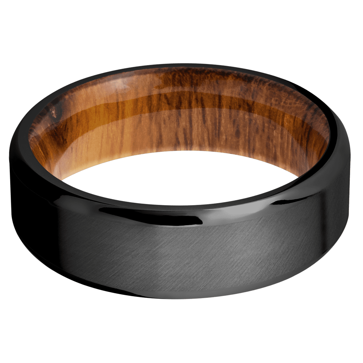 Zirconium + Anglesatin , Polish Finish + Desert Iron Wood