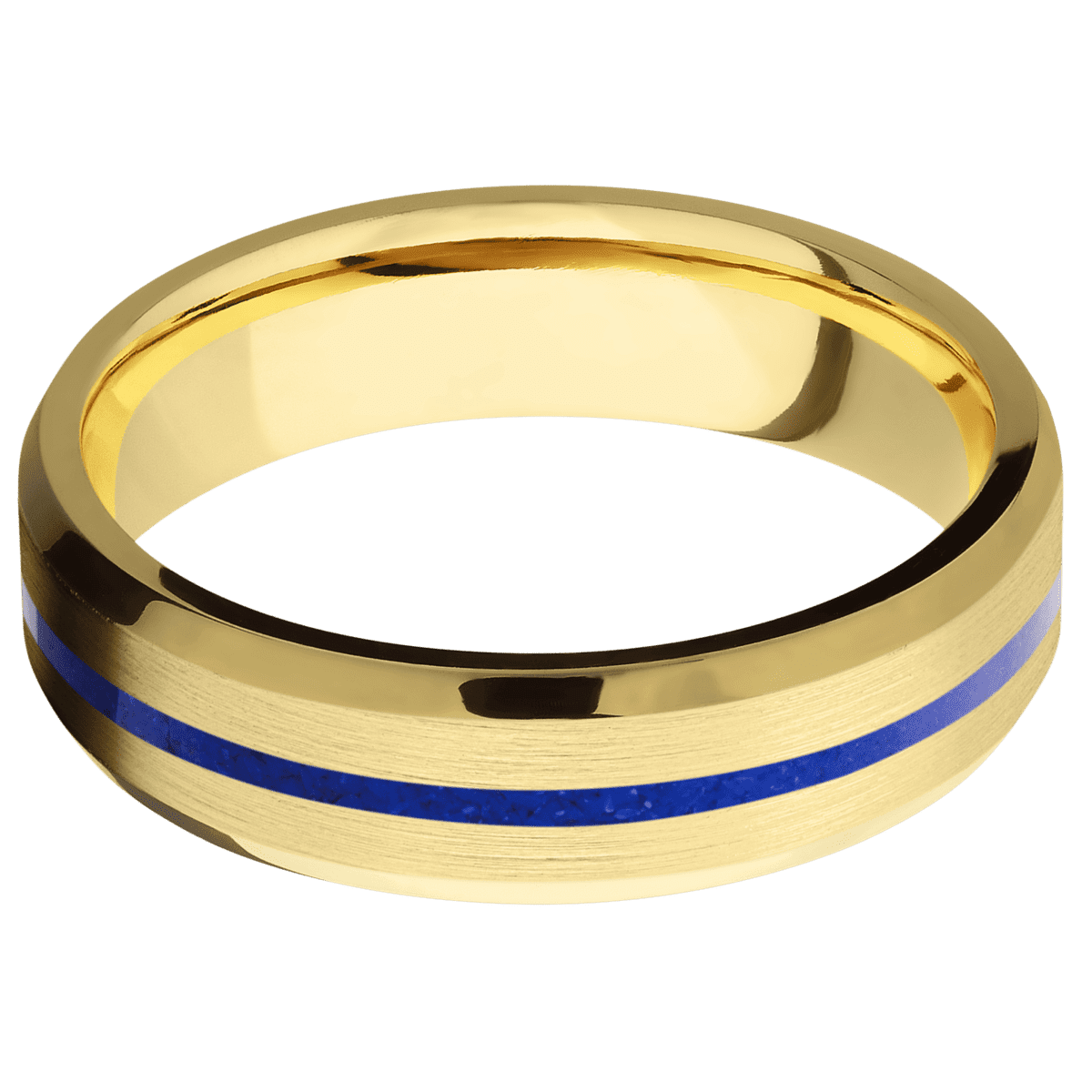 10K Yellow Gold + Satin , Polish Finish