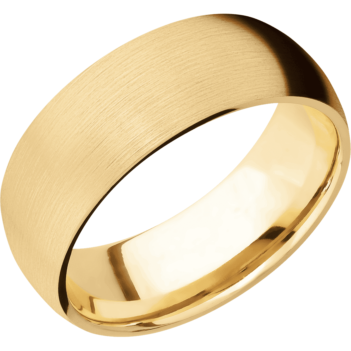 10K Yellow Gold + Satin Finish