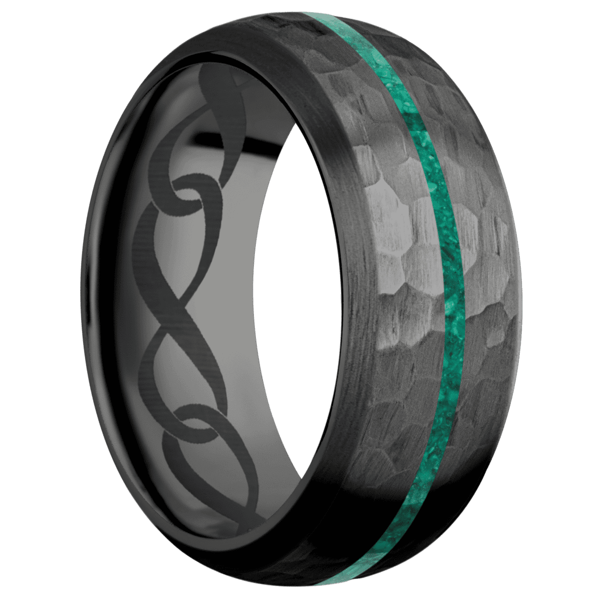 Zirconium + Hammer , Satin Finish