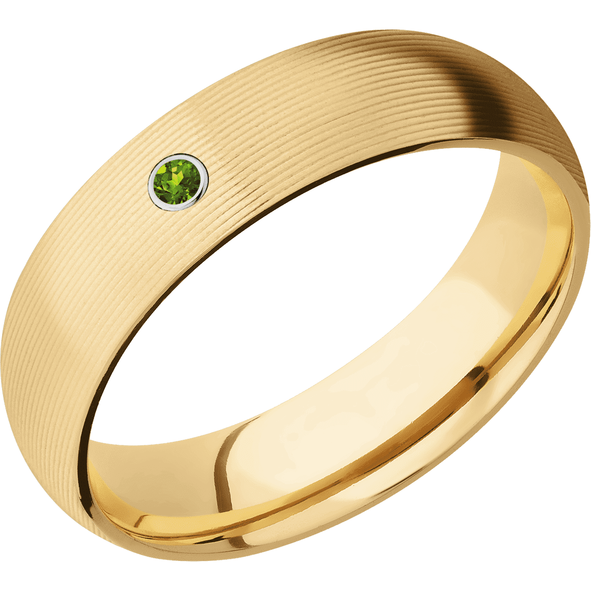 10K Yellow Gold + Machine Finish