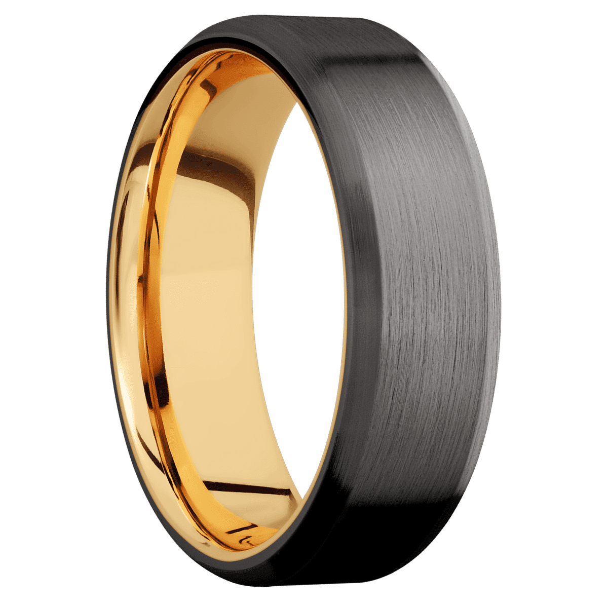 Tantalum Noir + Satin , Satin Finish + 14K Yellow Gold