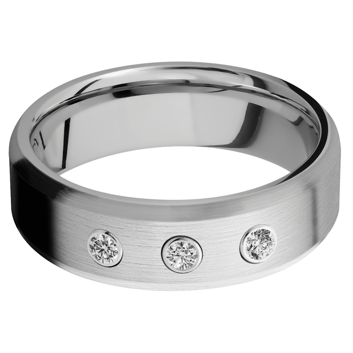 14K White Gold + Satin , Satin Finish