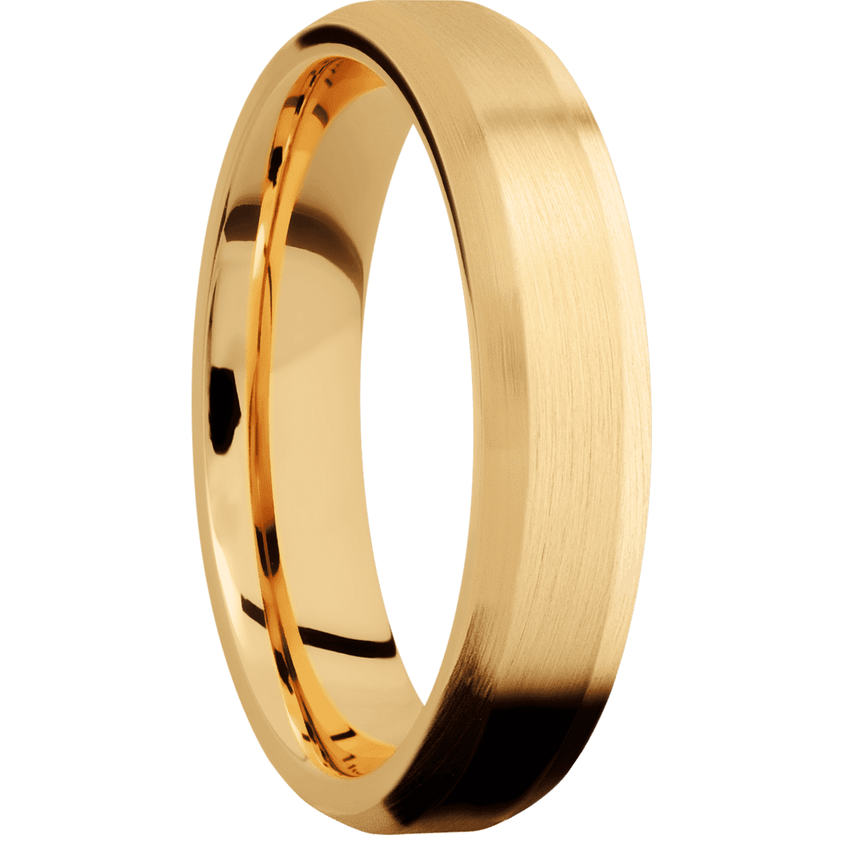 14K Yellow Gold + Satin , Satin Finish