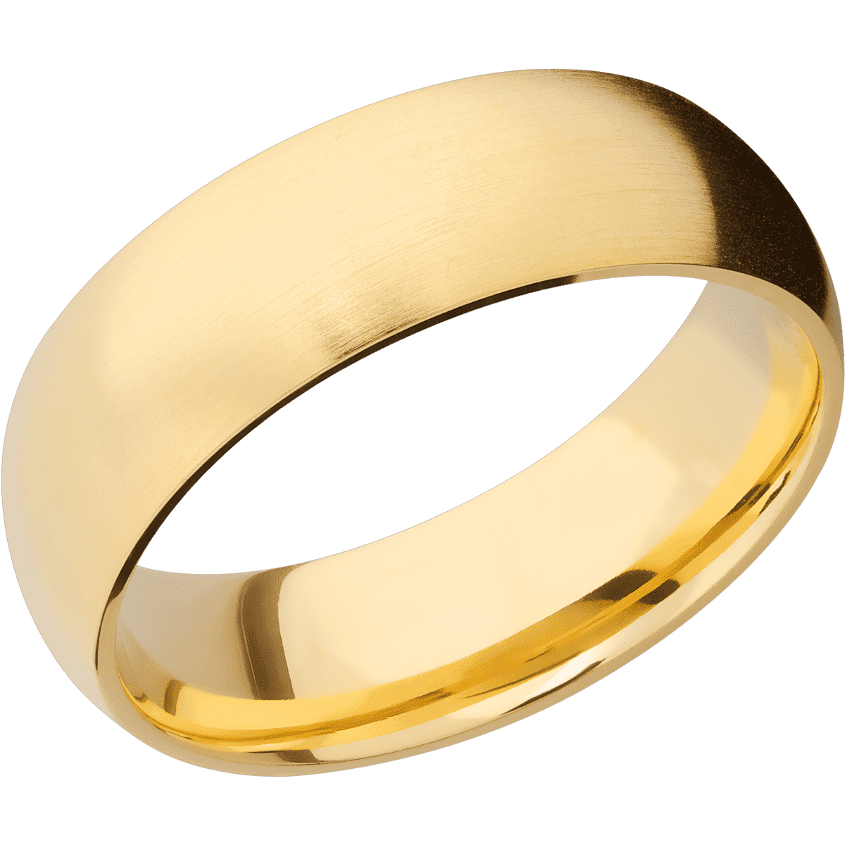14K Yellow Gold + Satin Finish