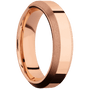 10K Rose Gold + Polish , Sand Finish