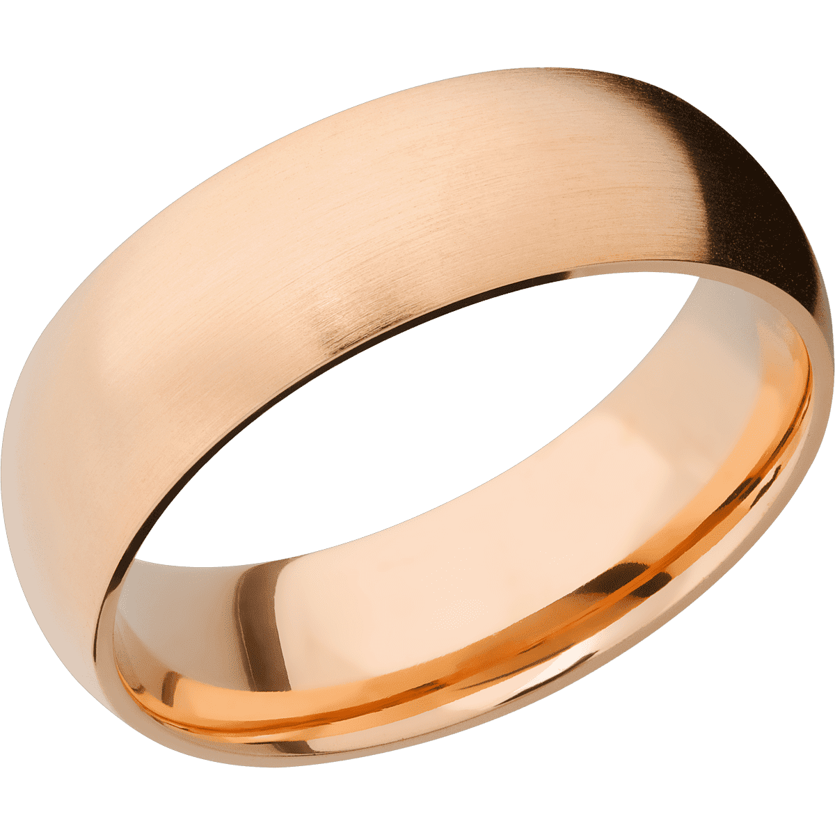 14K Rose Gold + Satin Finish