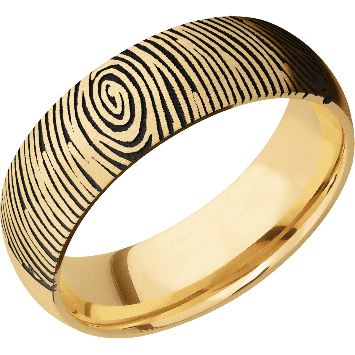 10K Yellow Gold + Satin Finish