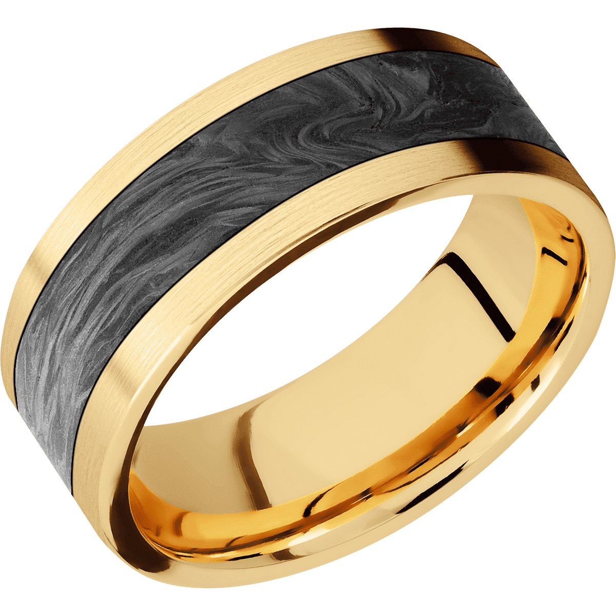 14K Yellow Gold + Satin Finish
