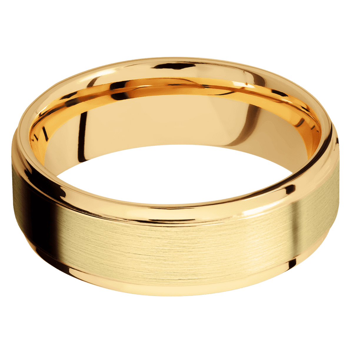 22K Yellow Gold + Satin , Polish Finish