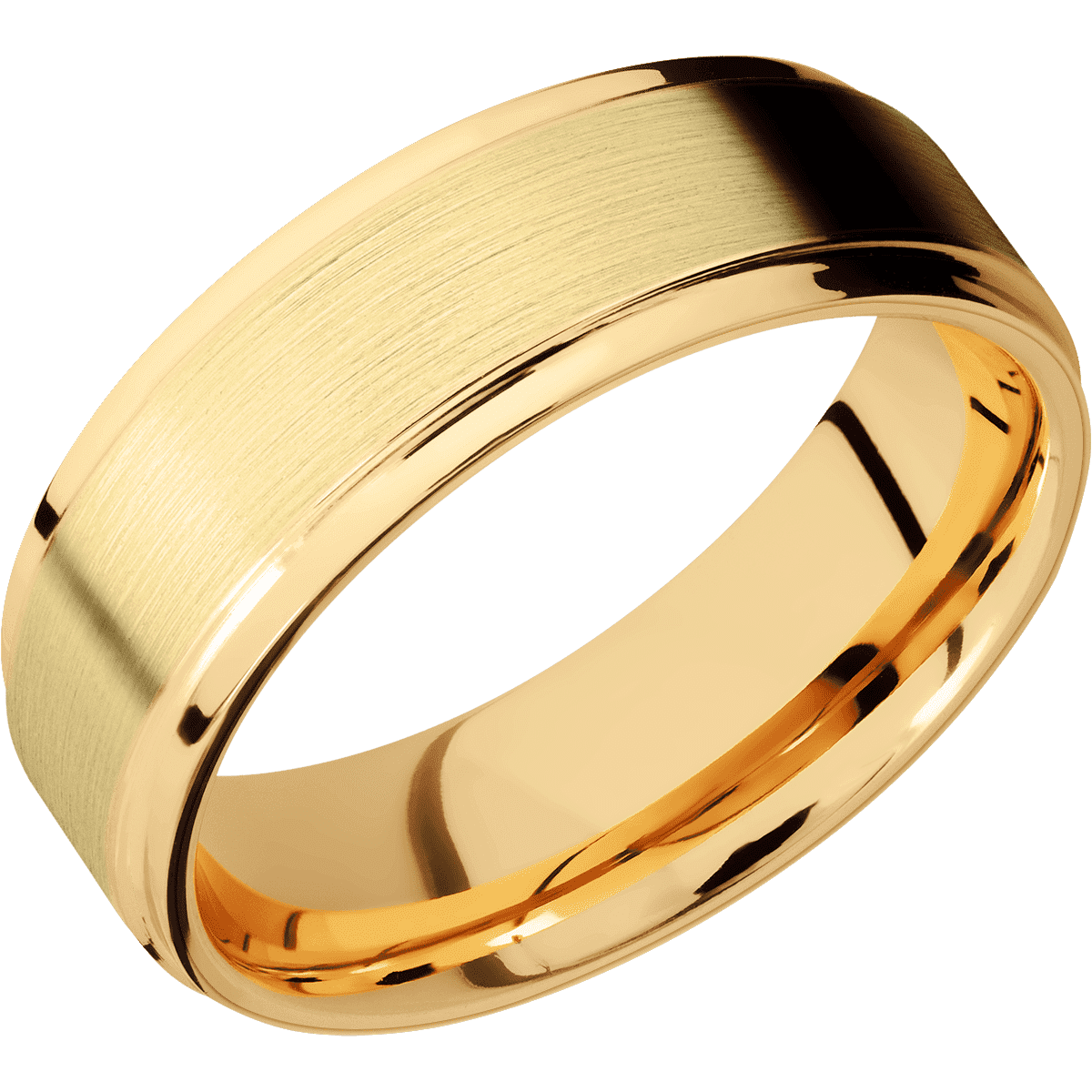 22K Yellow Gold + Satin , Polish Finish