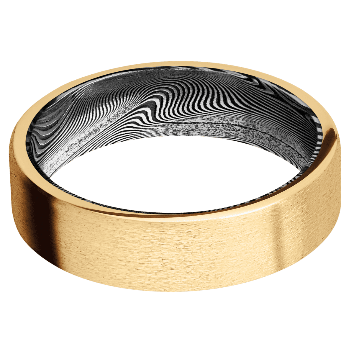 14K Yellow Gold + Stone Finish + Tightweave