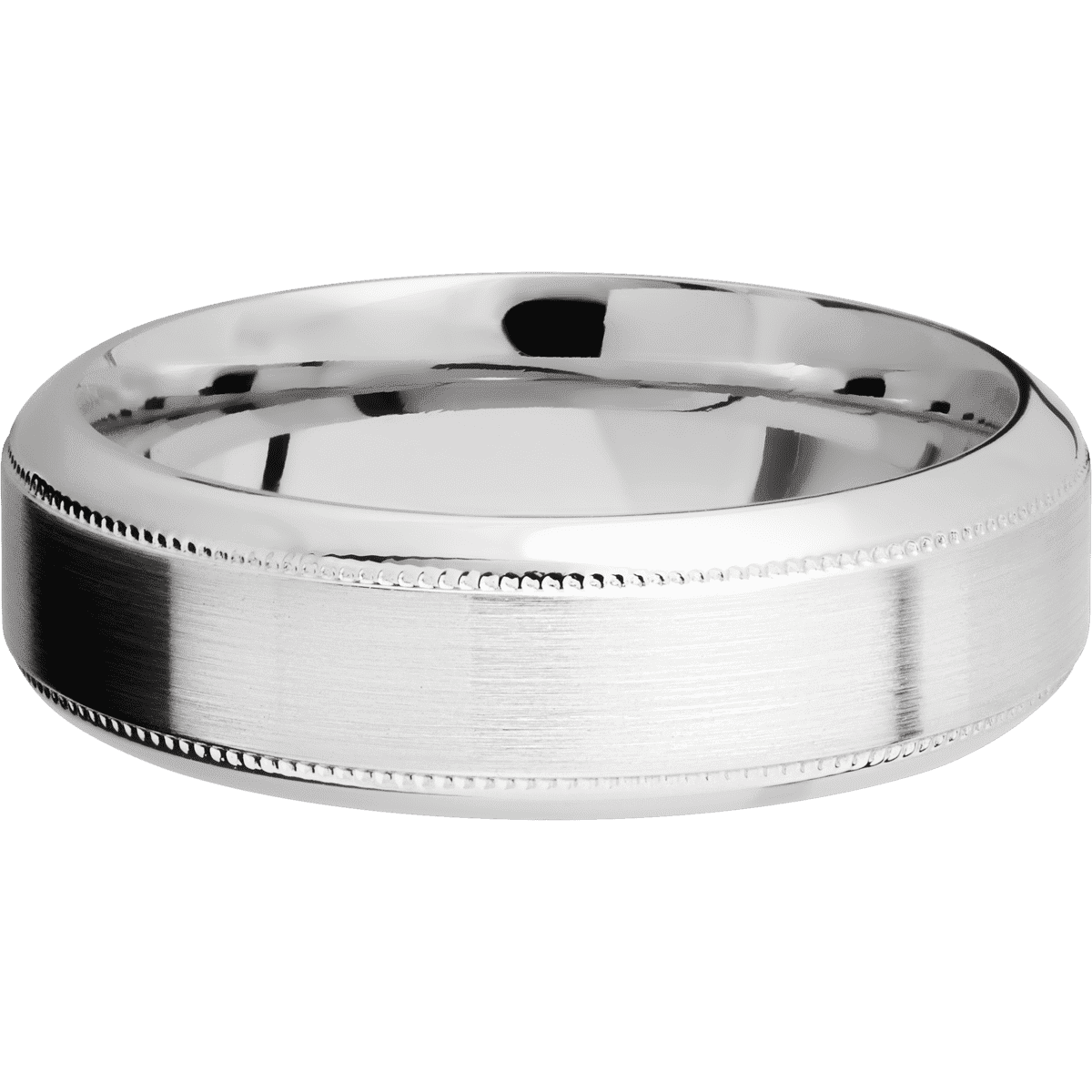 14K White Gold + Satin , Polish Finish