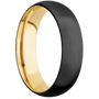 Zirconium + Satin Finish + 10K Yellow Gold