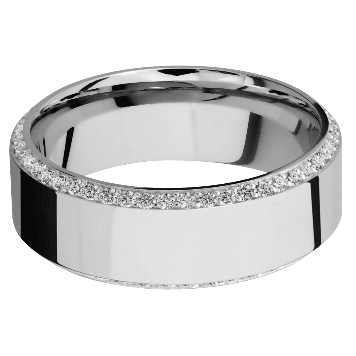 14K White Gold + Polish , Polish Finish