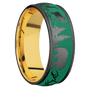 Zirconium + Anglesatin Finish + 18K Yellow Gold