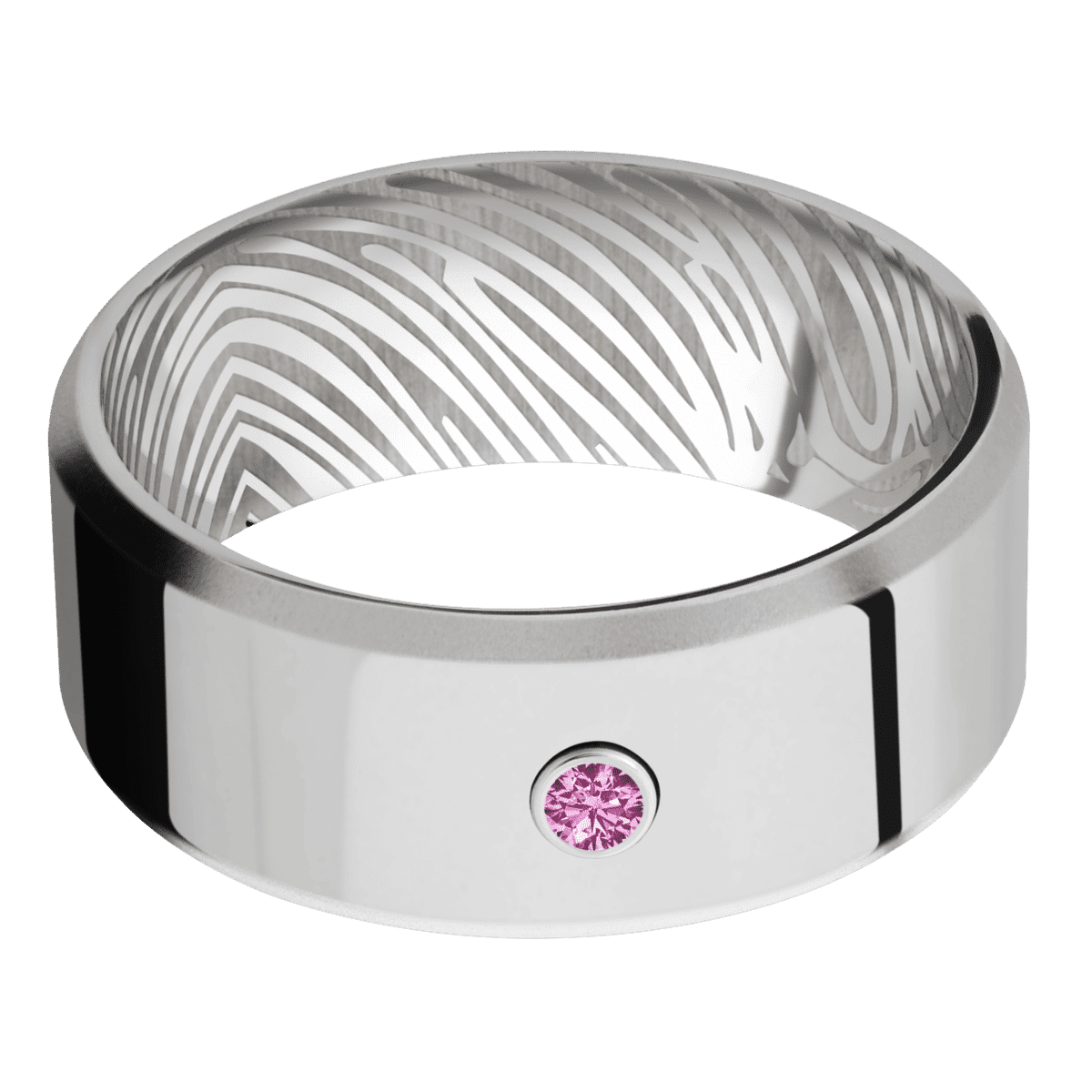18K White Gold + Polish , Bead Finish