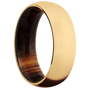 14K Yellow Gold + Satin Finish + Cocobolo