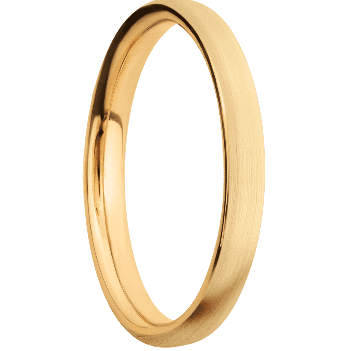 14K Yellow Gold + Satin Finish