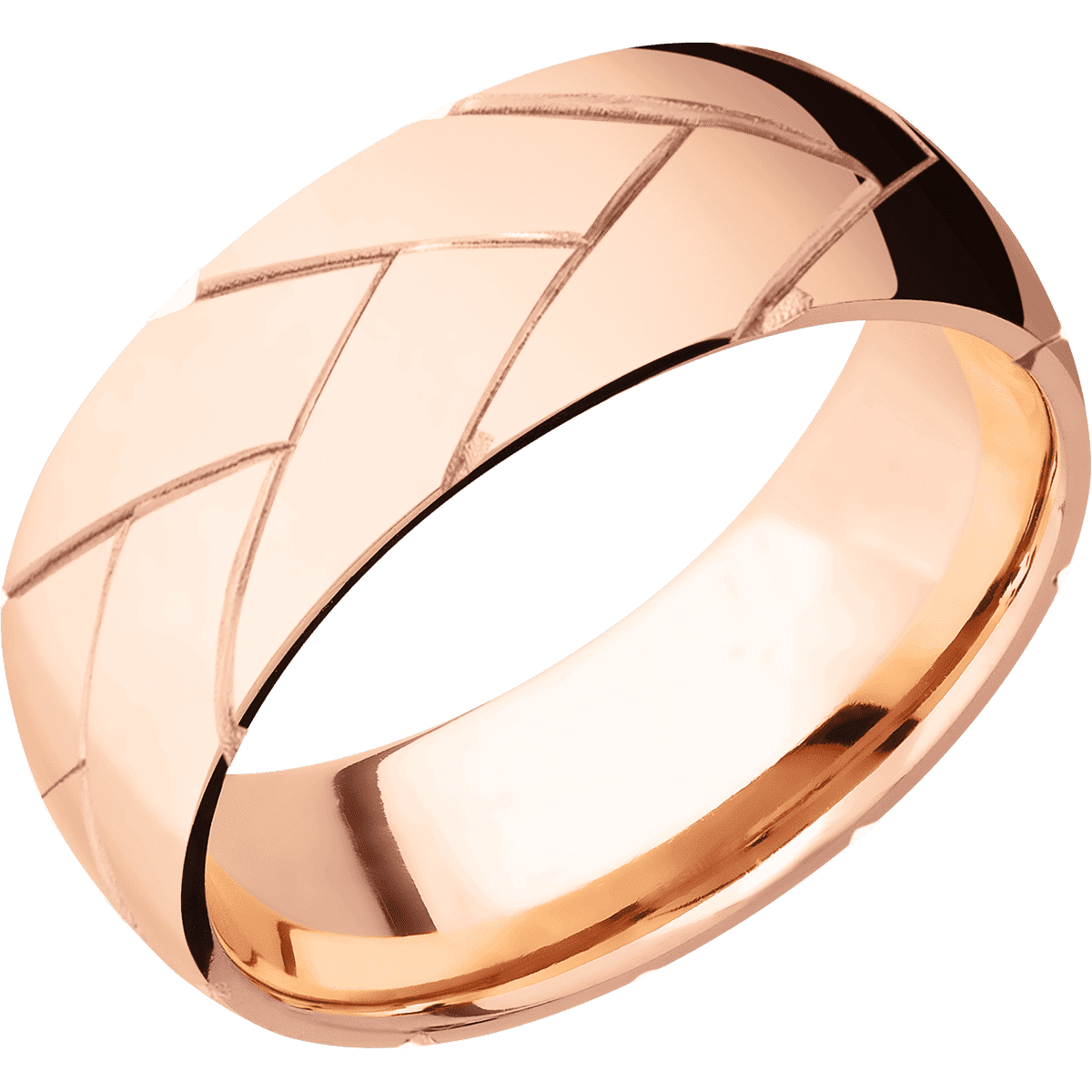 18K Rose Gold + Polish Finish