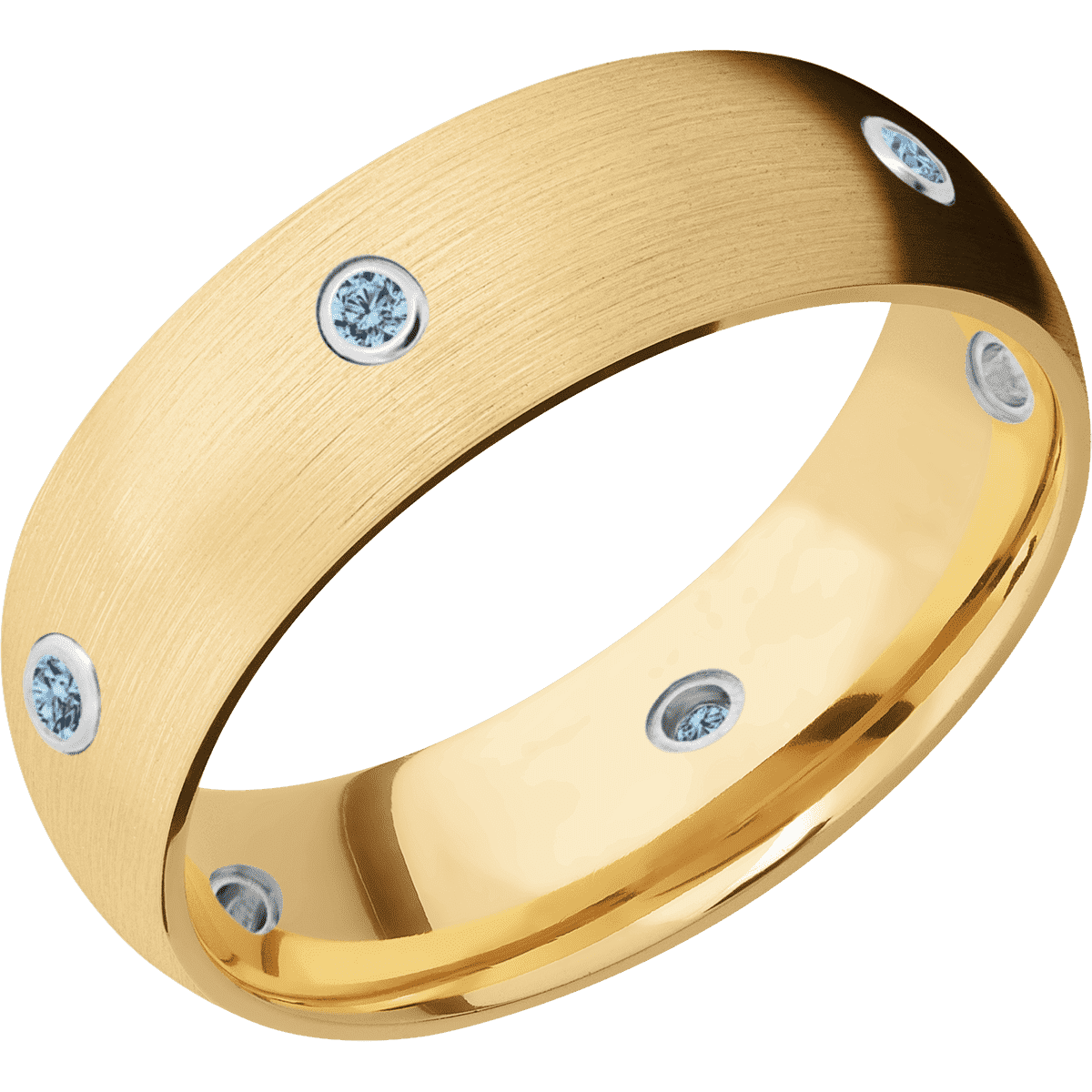 10K Yellow Gold + Satin Finish