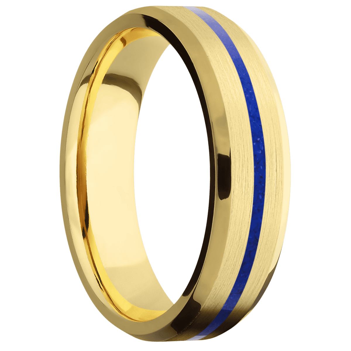 10K Yellow Gold + Satin , Polish Finish