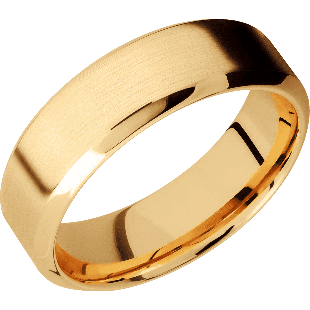 14K Yellow Gold + Satin , Polish Finish