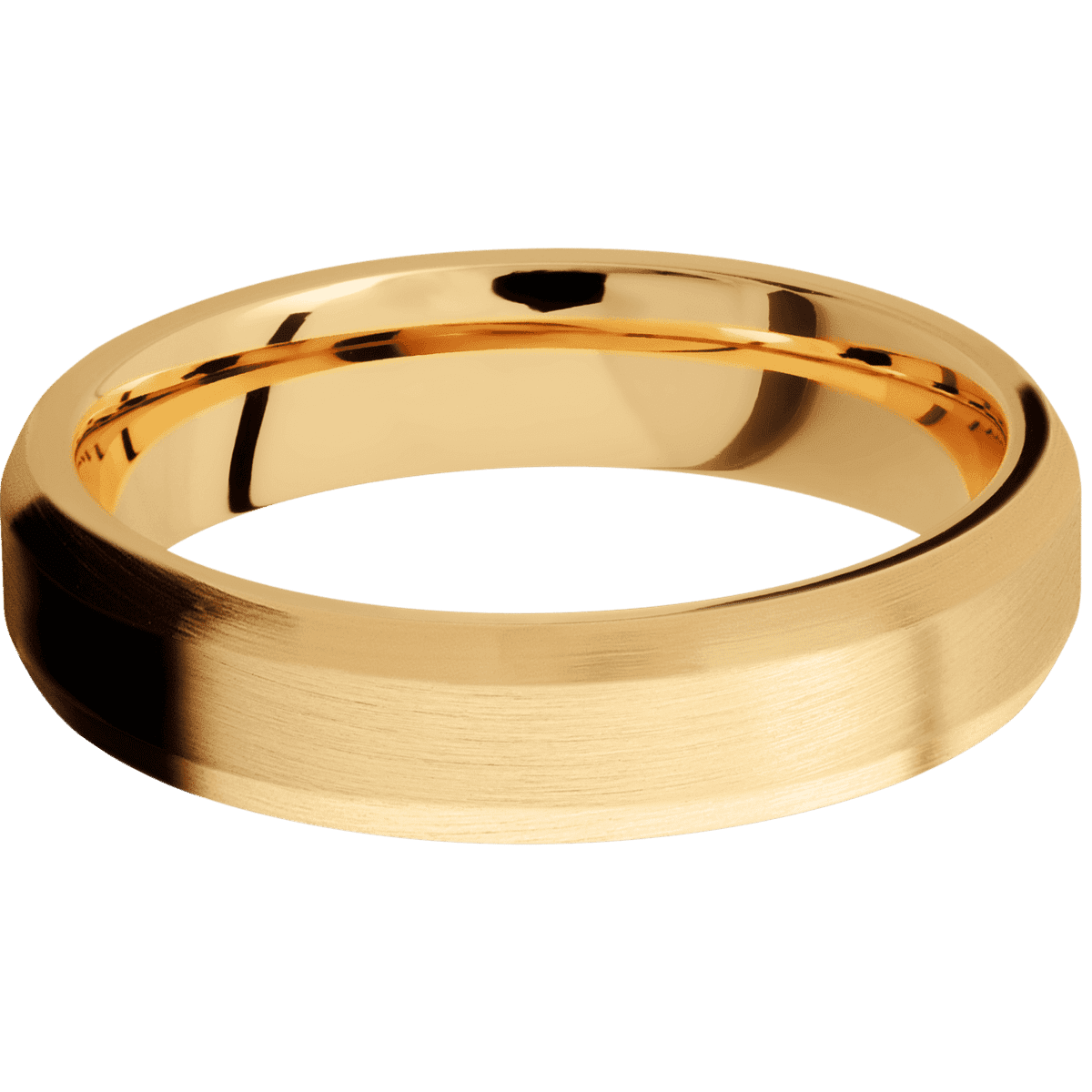 14K Yellow Gold + Satin , Satin Finish