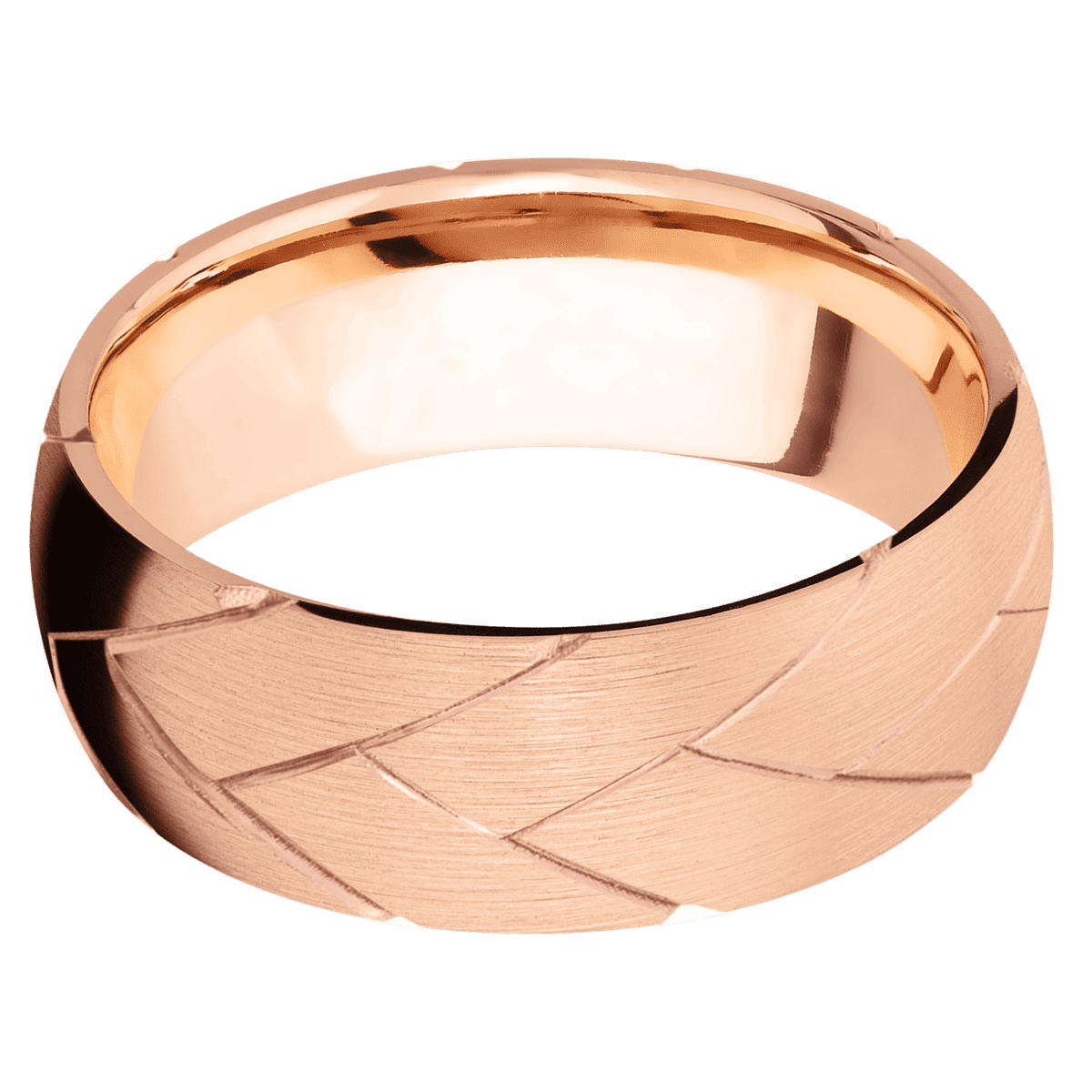 10K Rose Gold + Satin Finish