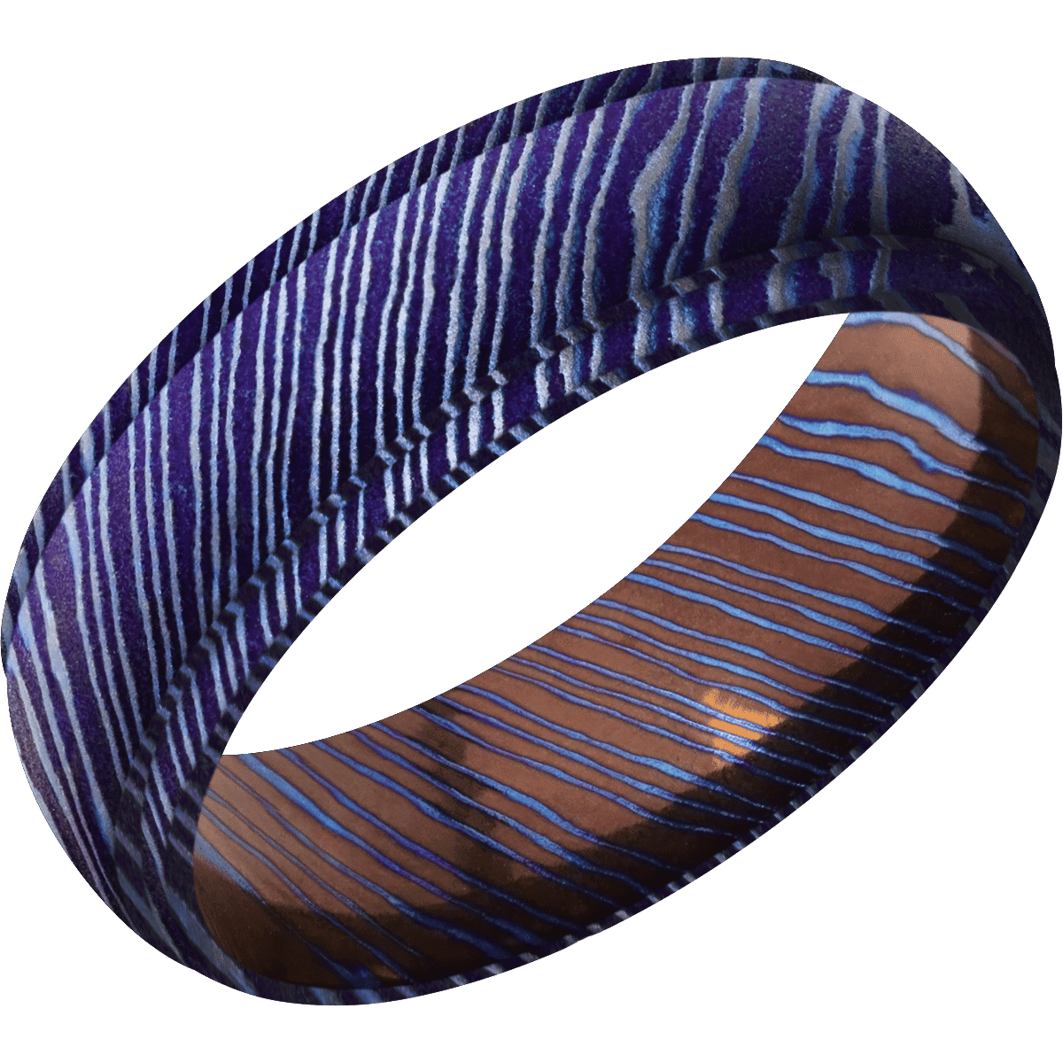 Titanium Damascus + Satinetched , Satinetched Finish