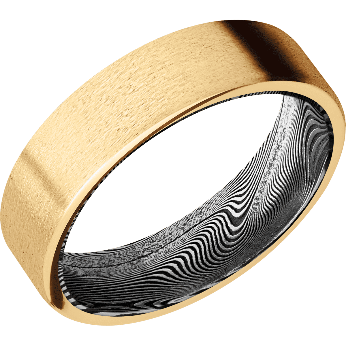 14K Yellow Gold + Stone Finish + Tightweave