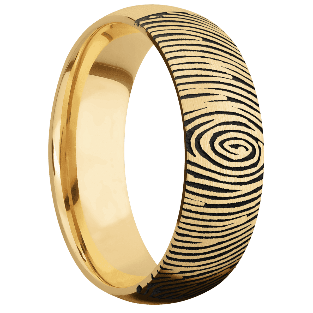 10K Yellow Gold + Satin Finish