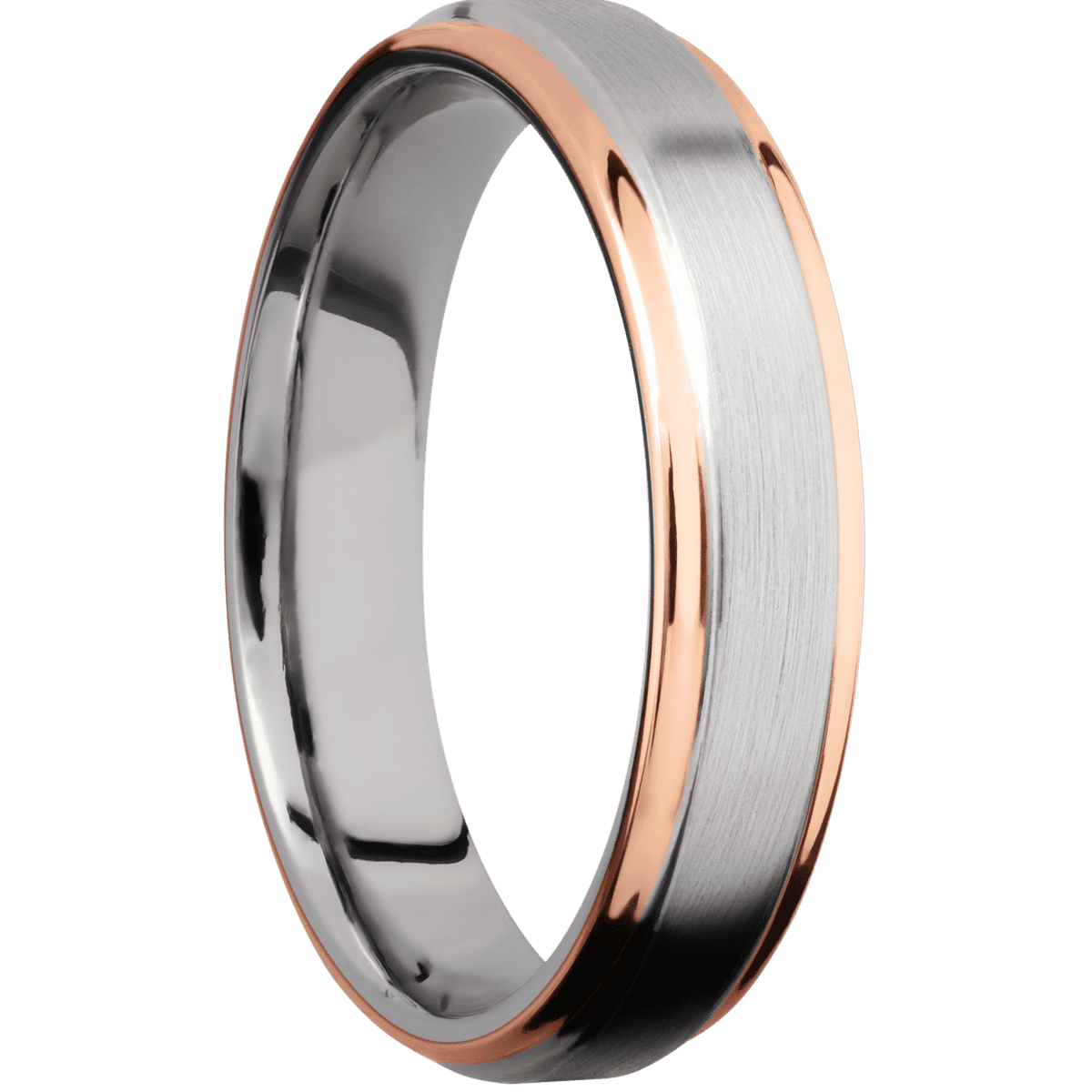 14K White Gold + Satin , Polish Finish