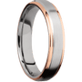14K White Gold + Satin , Polish Finish