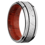 18K White Gold + Polish , Polish Finish + Padauk