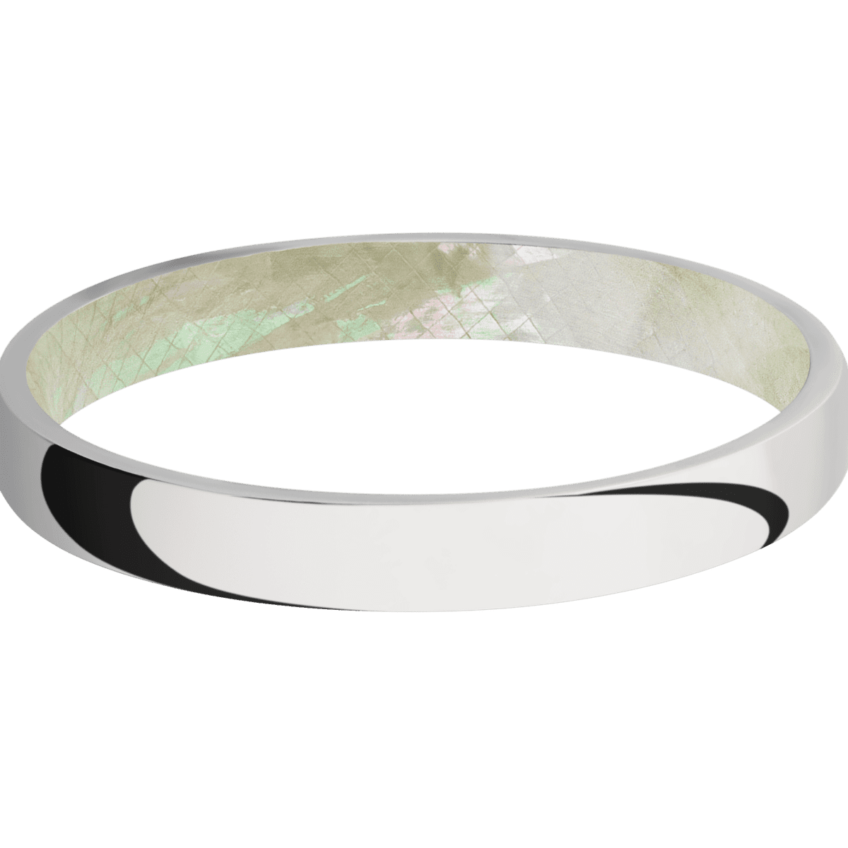 Titanium + Polish Finish + Freshwater Mother of Pearl