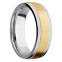 10K White Gold + Polish , Satin Finish