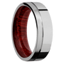 Titanium + Polish , Satin Finish + Blood Wood