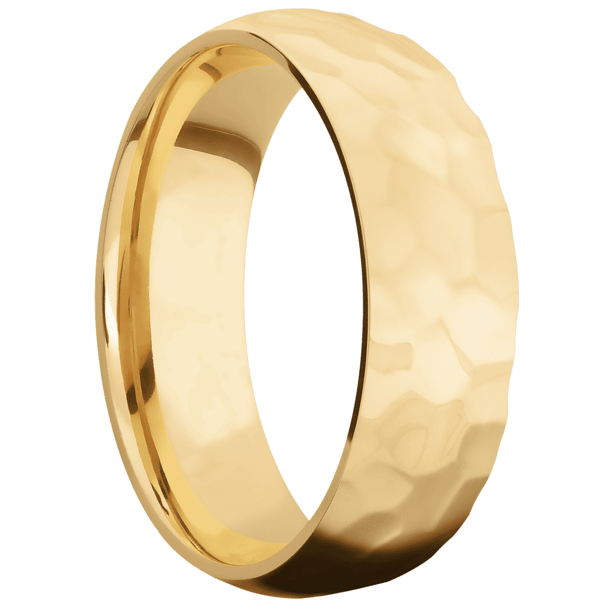 10K Yellow Gold + Rockpolish Finish