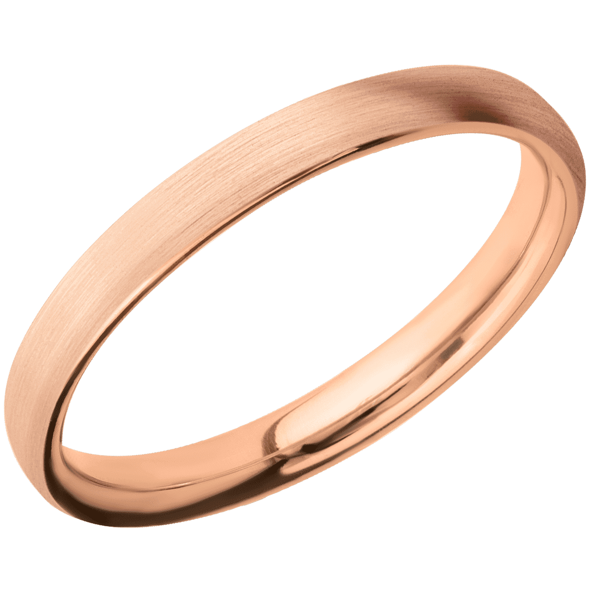 10K Rose Gold + Satin Finish