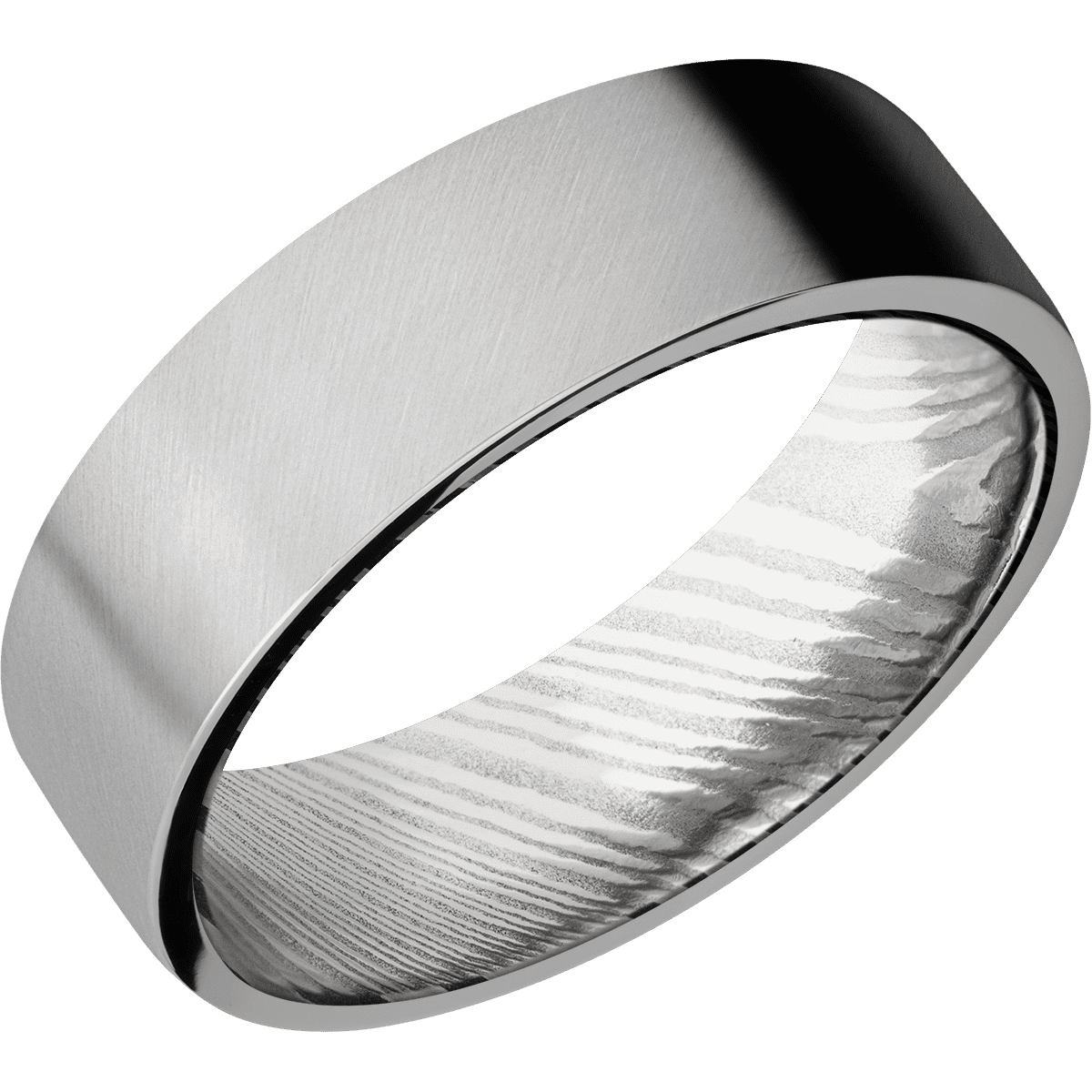Titanium + Anglesatin Finish + Damascus